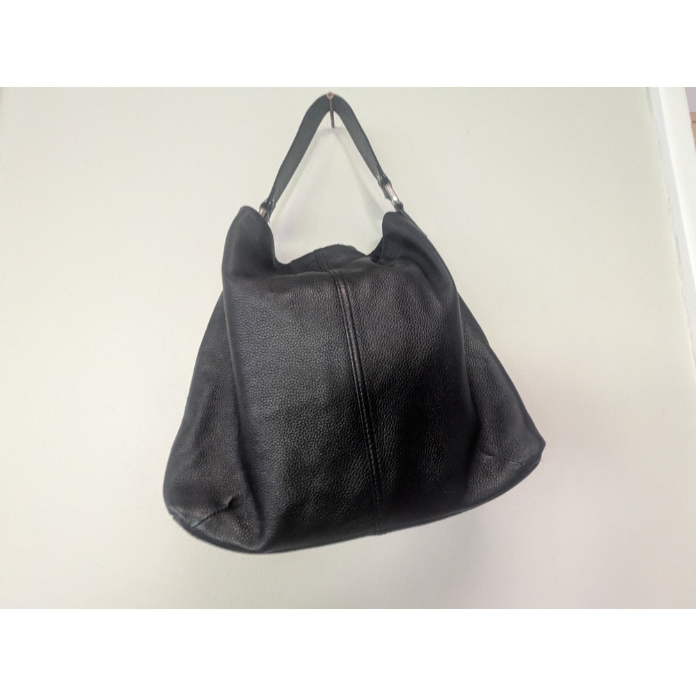 Kooba Black Pebbled Leather Hobo Tote Slouchy Handbag